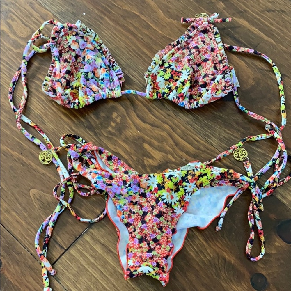 Luli Fama triangle bikini